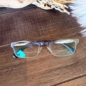 Police Eyeglasses, Frames Only, VPL432K 0627, 53-18-140, Metal/Plastic, Gunmetal
